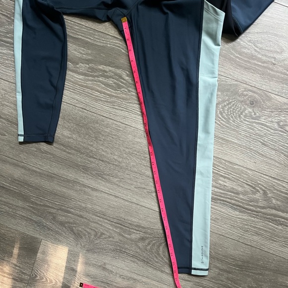 Thirdlove Navy Light Blue Full Length Athletic Workout Yoga Run Leggings Size L - Picture 5 of 7